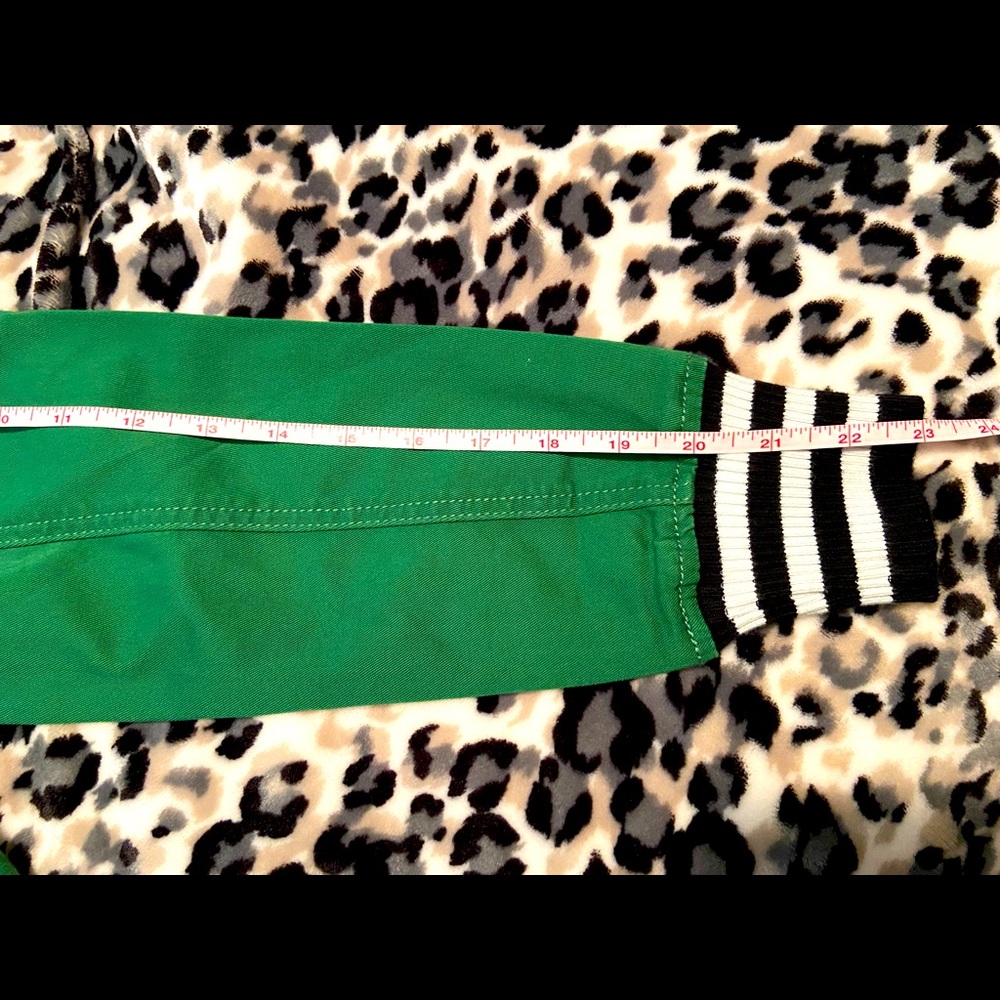 New Cabi Mod Bomber jacket with sporty striped trim. Too big 4 me, perfect 4 u!